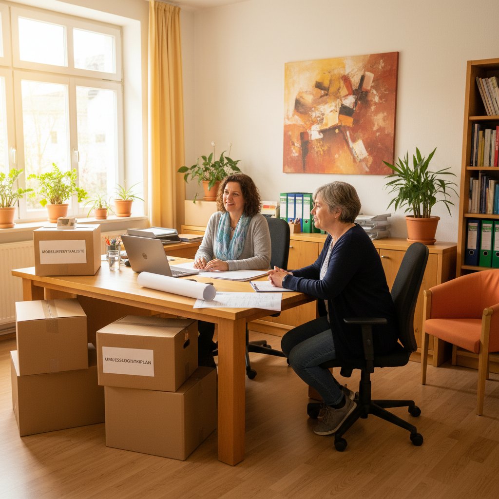 Fachkräfte organisieren die Zwischenlagerung eines Hausstands für eine Übergangsphase